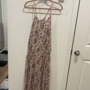 Elegant Pink Floral Women's Dress